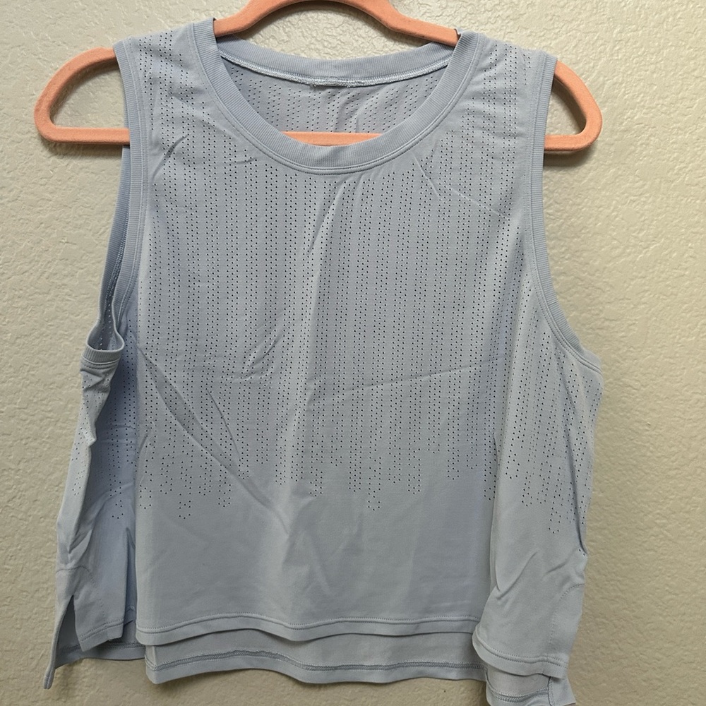 Light blue size 10 lululemon tank top